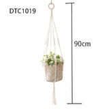 Handmade macrame plant hanger pot holder pot tray/pot hanger pot tray for wall decoration countyard /garden pot tray for plant